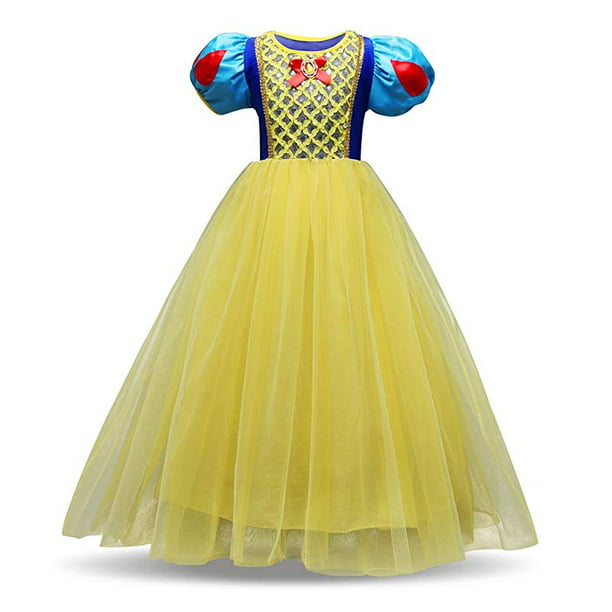 Girls Snow White Mermaid Princess Costume Minnie Fancy Dress up Birthday Outfit 